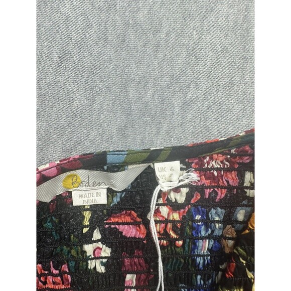 BODEN Smocked Bodice Crop Top size 2 NEW T1159 Colorful - Picture 6 of 7